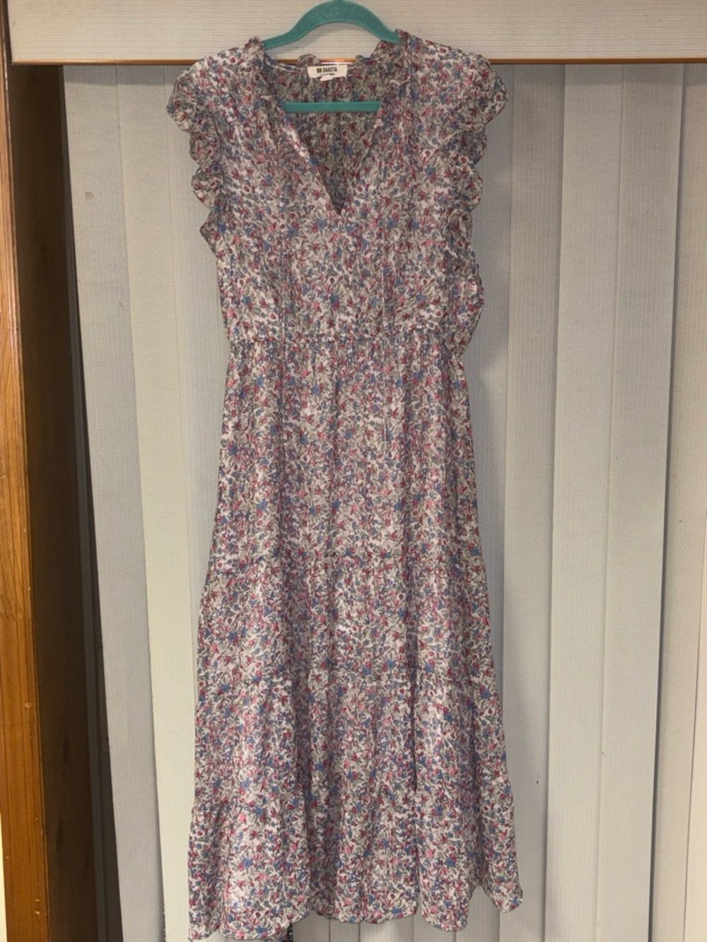 BB Dakota Floral Maxi Dress in Pink and Blue